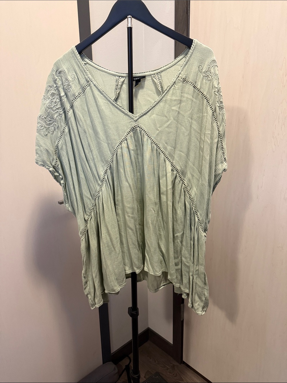 torrid Sage / Mint Green Boho V-Neck Top